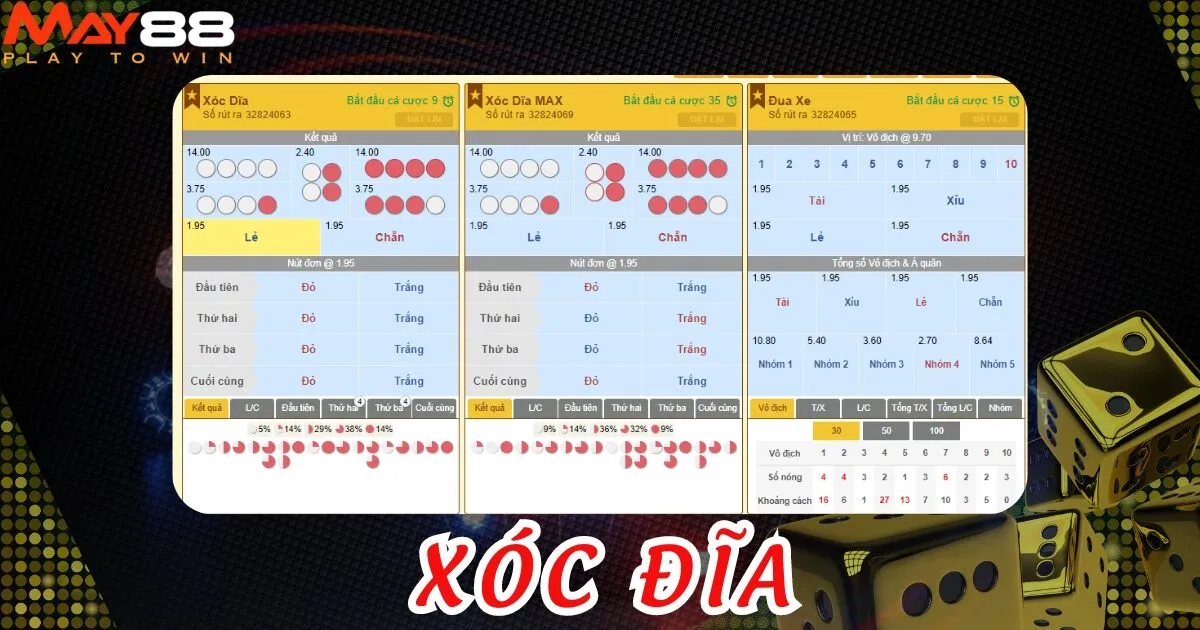 Đặt cược xóc đĩa đầy kịch tính giúp thắng dễ